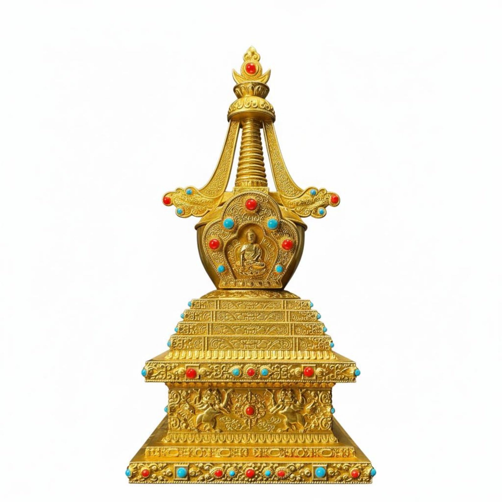 Amazon.co.jp: TISHITA 仏塔 精密彫刻 真鍮 仏像 インテリア 工芸 装飾